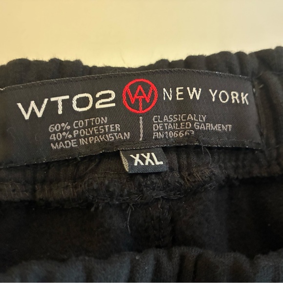 WT02 Collection NY Men’s Black Drawstring Sweatpants Size XXL NWT Joggers - Picture 8 of 9